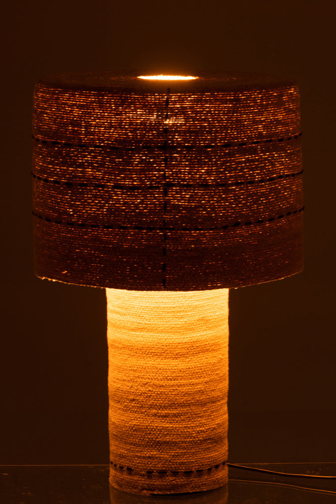 J-LINE KAST SHANIL 2-DEURS HOUT/IJZER NATUREL/GRIJS
