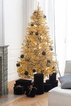 J-LINE KERSTBOOM KUNSTMATIG PVC GOUDKLEURIG MEDIUM