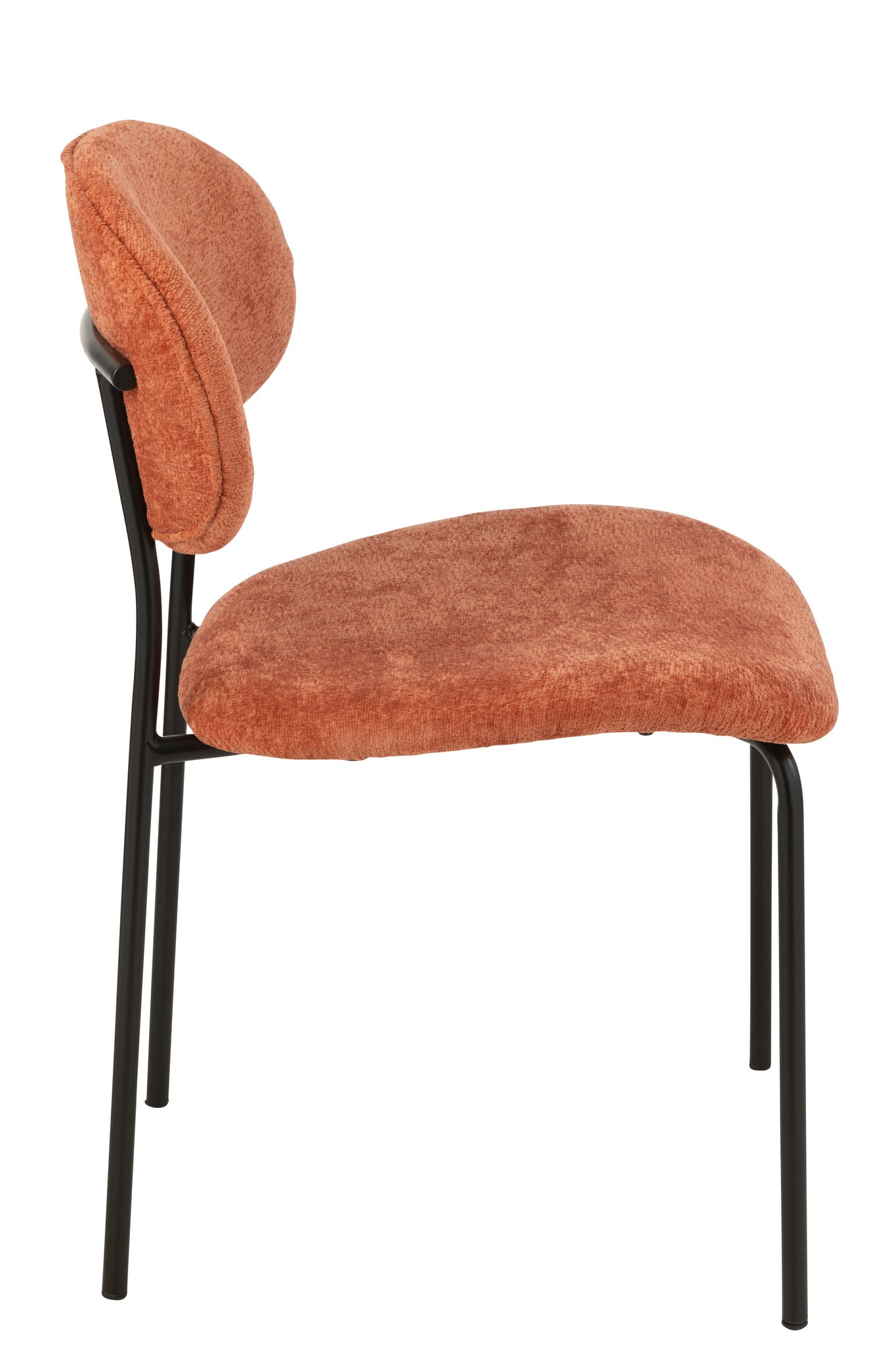 Eetkamerstoel Textiel/Metaal Oranje/roestkleurig