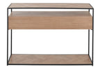 Console Zigzag 2 Laden Hout/Metaal Natuurlijk/Zwart