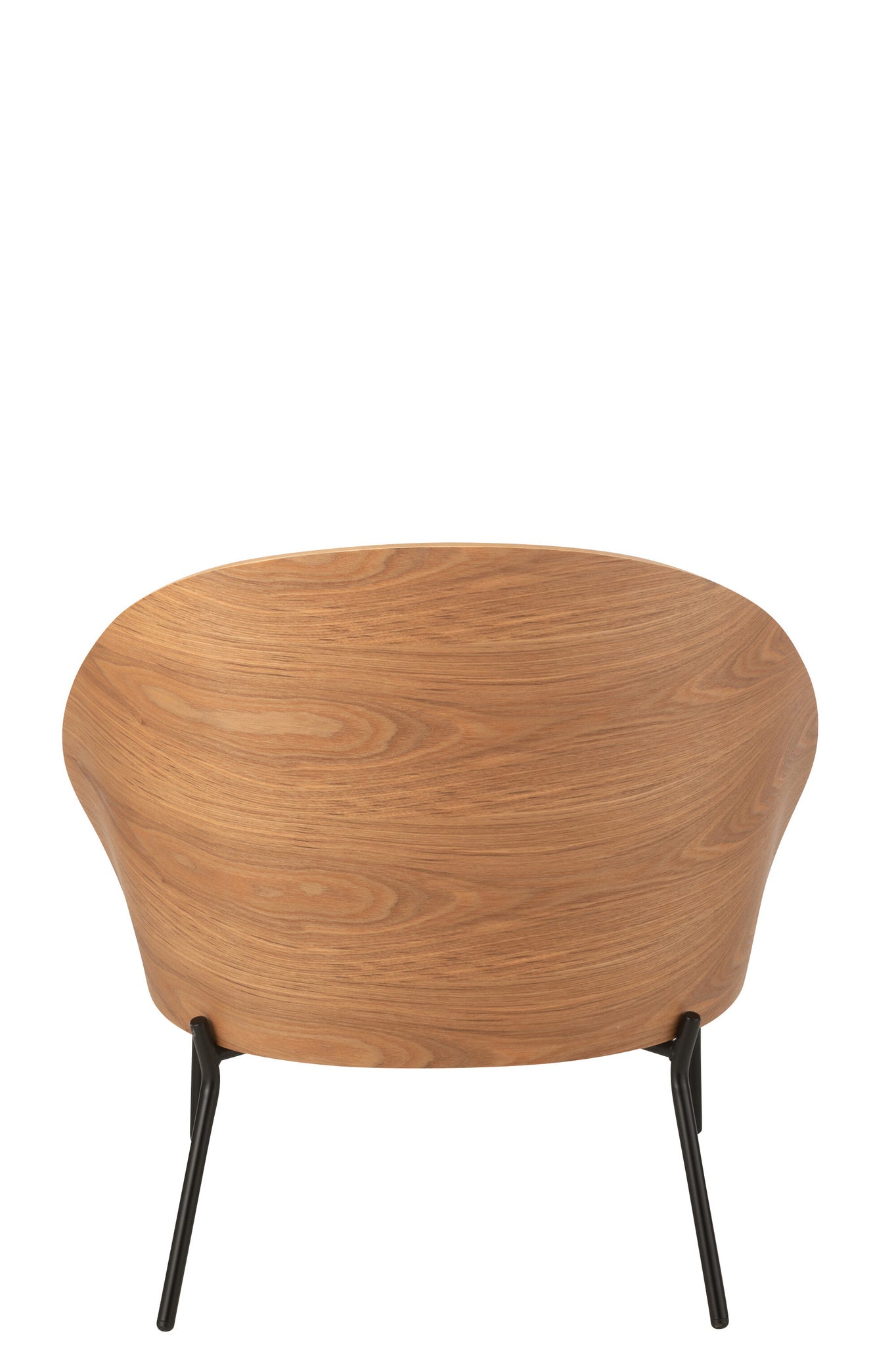 Loungestoel Lone Ply hout/metaal naturel/grijs