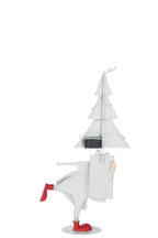J-LINE KERSTMAN LED BOOM IJZER KERST ROOD/WIT KLEIN