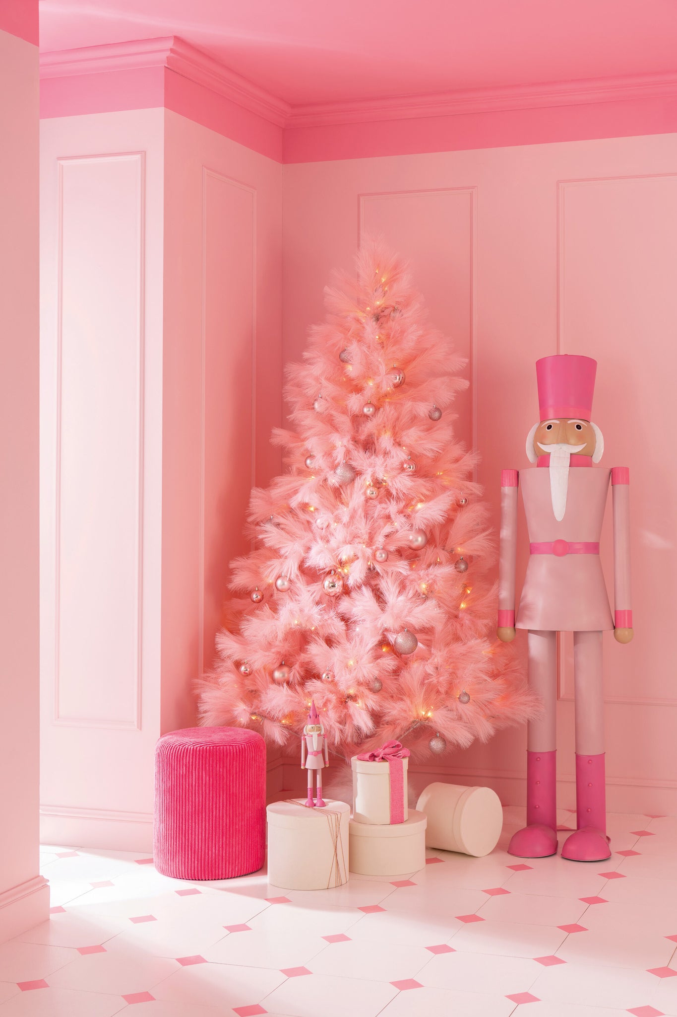 Kruk Kleurrijk MDF Fuchsia