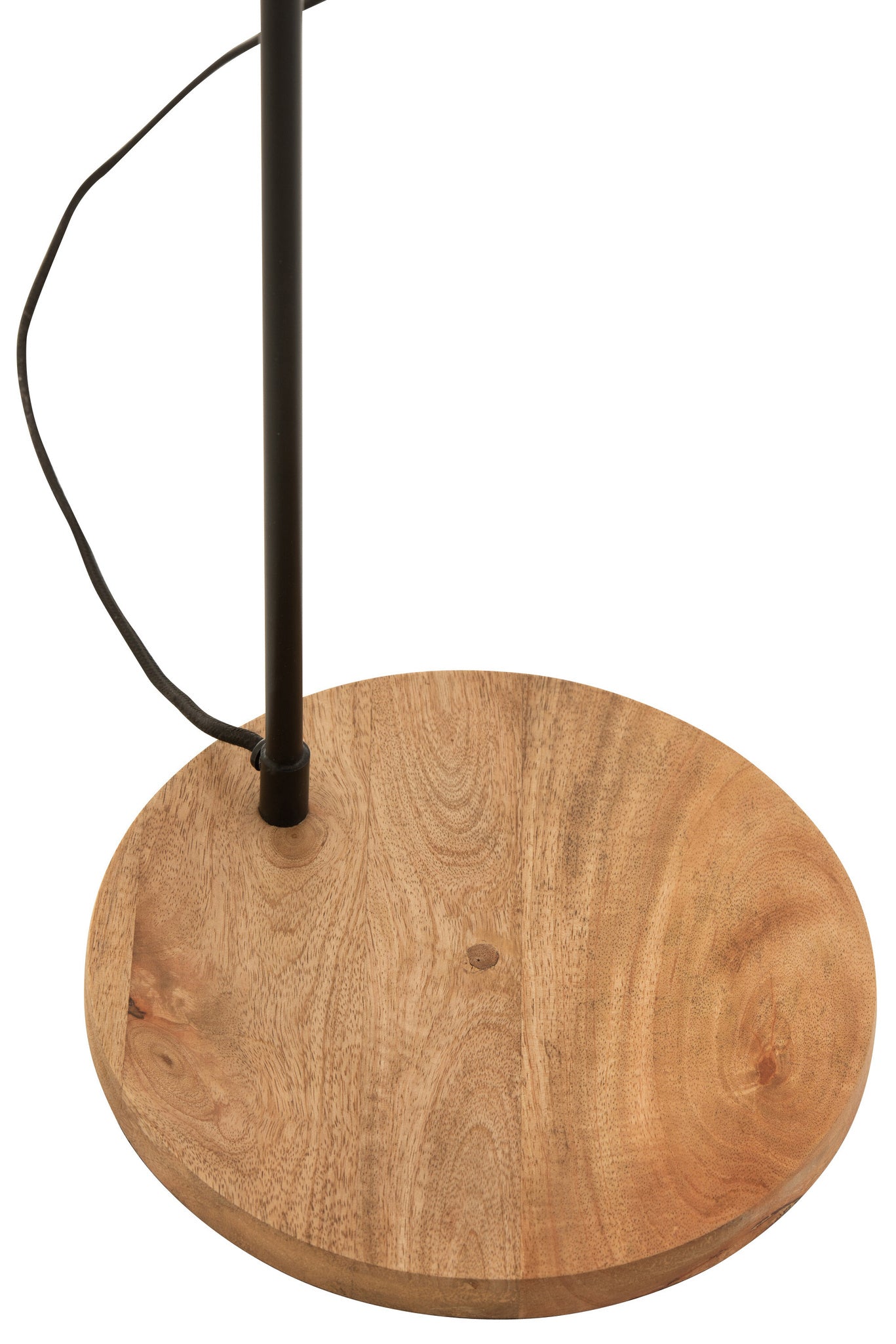 Vloerlamp Evy ijzer/hout zwart/naturel