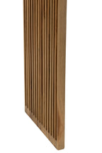 Set van 2 consoles met plank van gerecycled teakhout in natuurlijke kleur.