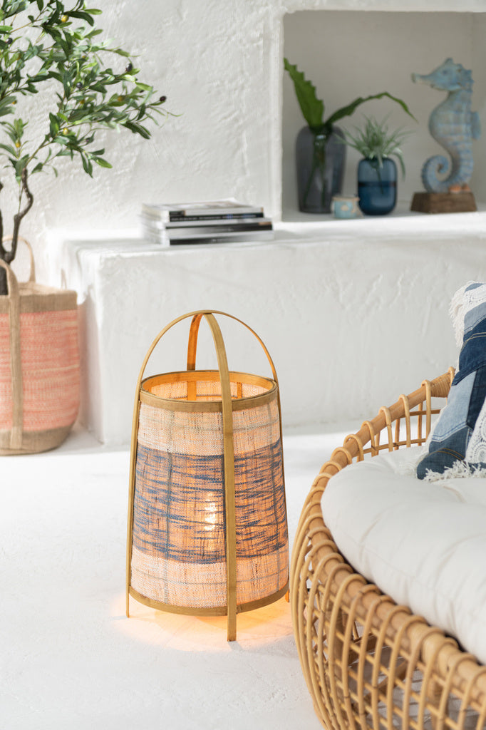 J-LINE FLOOR LAMP JEAN BAMBOO BLUE