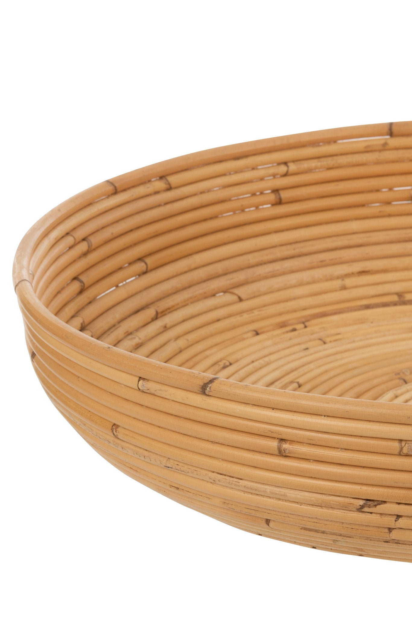J-LINE SET VAN 2 SCHALEN ROTAN NATUURLIJK