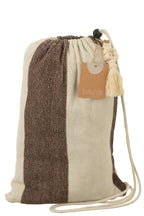 J-LINE HANGMAT GROTE STREPEN – KATOEN/POLYESTER DONKERBRUIN/ECRU