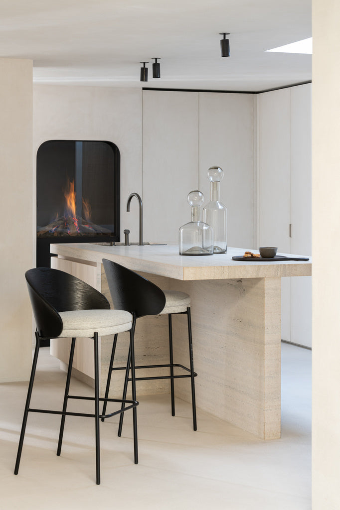 J-Line Bar Chair Lone Ply Wood/Metal Black/Grey