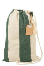 J-LINE HANGMAT GROTE STREPEN – KATOEN/POLYESTER DONKERGROEN/ECRU