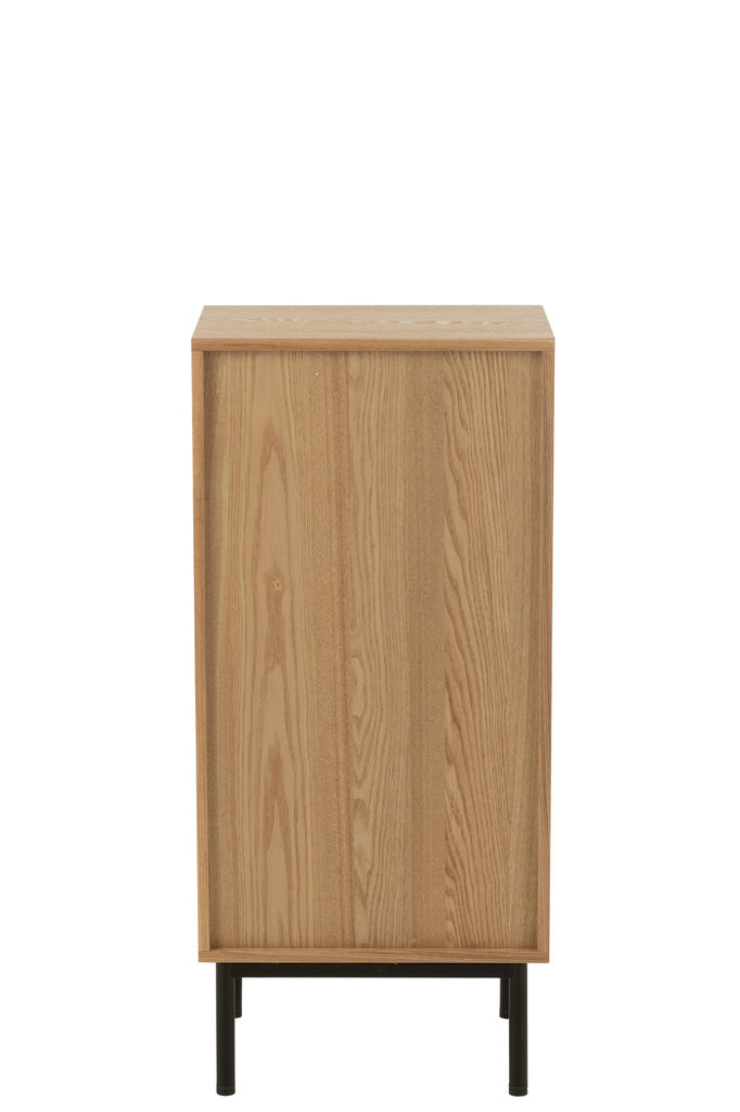 J-LINE KAST 5 LADEN MDF/METAAL NATUUR/ZWART