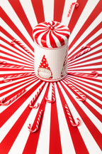 J-LINE POT DECORATIEVE KERSTMAN DOLOMIET KERST ROOD/WIT