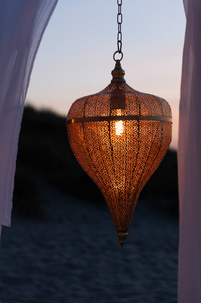 J-LINE HANGLAMP DROP METAAL GOUD LARGE