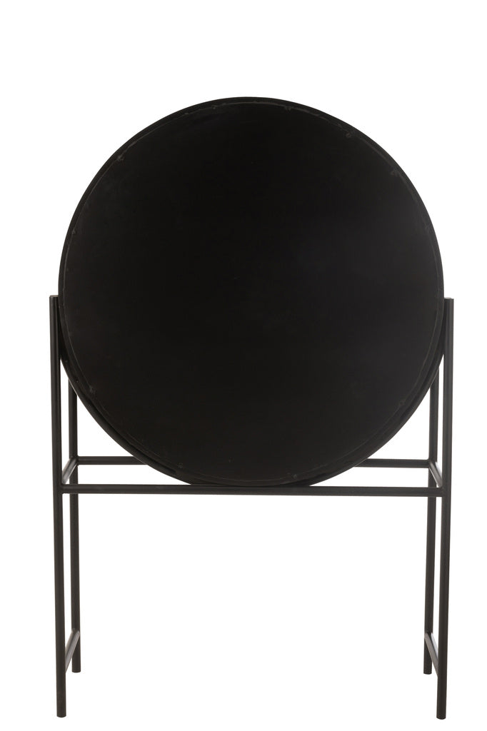 J-LINE BARKAST SHANIL GERECYCLEERD HOUT/MDF BRUIN/ZWART