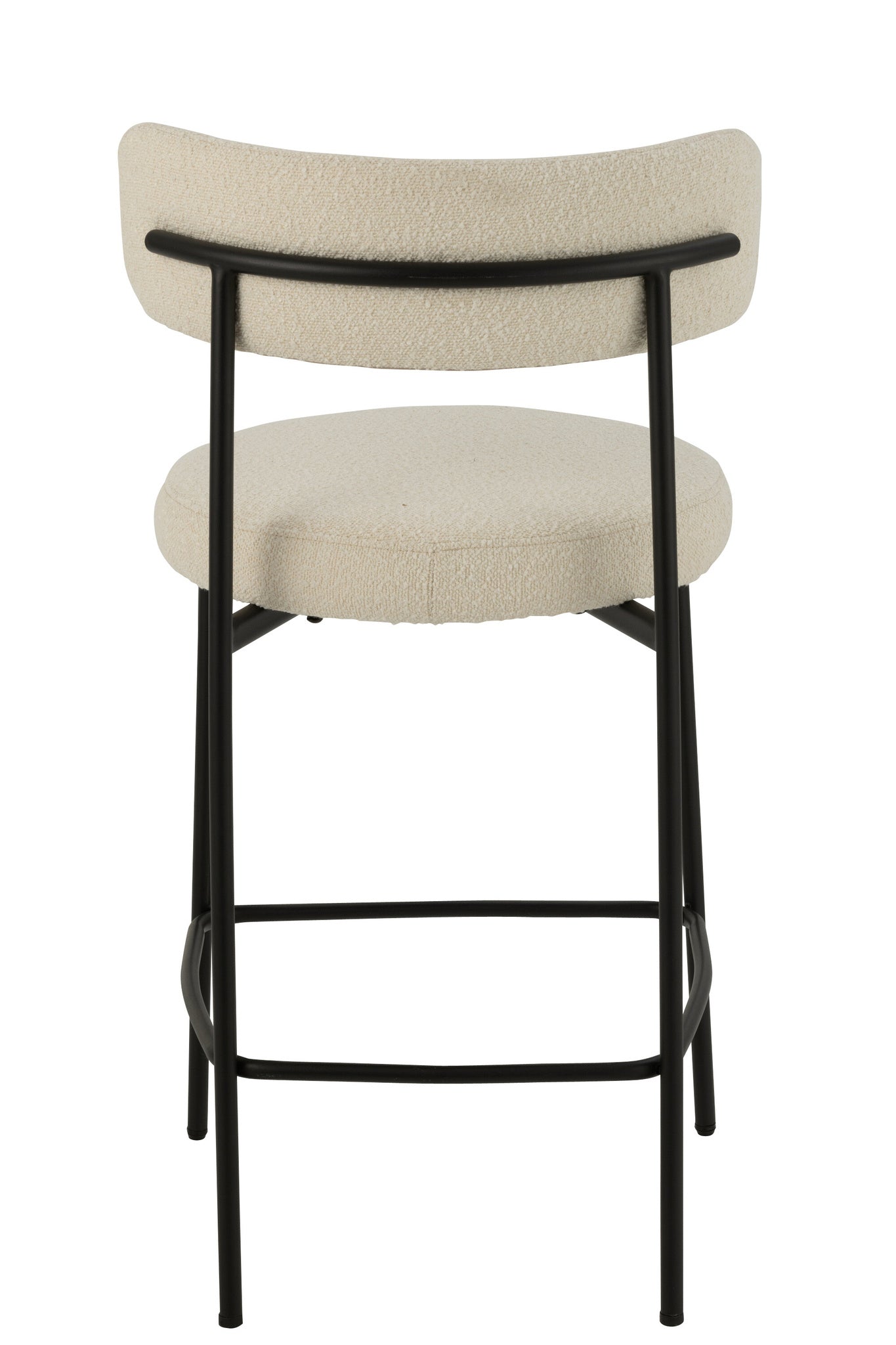 Barstoel Boucle Triplex/Polyester Wit/Zwart