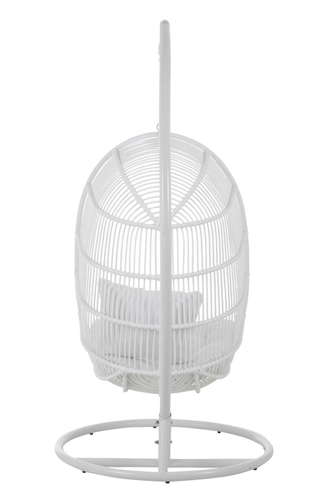 J-LINE HANGSTOEL OVAAL STAAL WIT