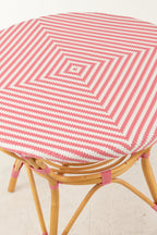 Eettafel rotan roze/wit