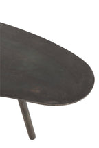 Salontafel Drop Aluminium/IJzer Zwart Klein