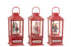 J-LINE SNEEUWBOL LANTAARN LED KERST HARS – ASSORTIMENT VAN 3