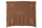J-LINE PLAID ETHNIC PATTERNS+FRINGES – KATOEN BEIGE