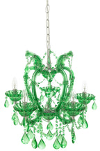 Plafondlamp Kroonluchter Antiek Glas Smaragdgroen