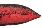 Kussen Omkeerbare Pailletten Rood/Goud