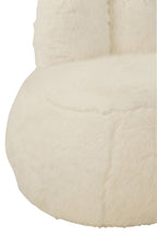 Bontkruk met konijnenoren, wit hout