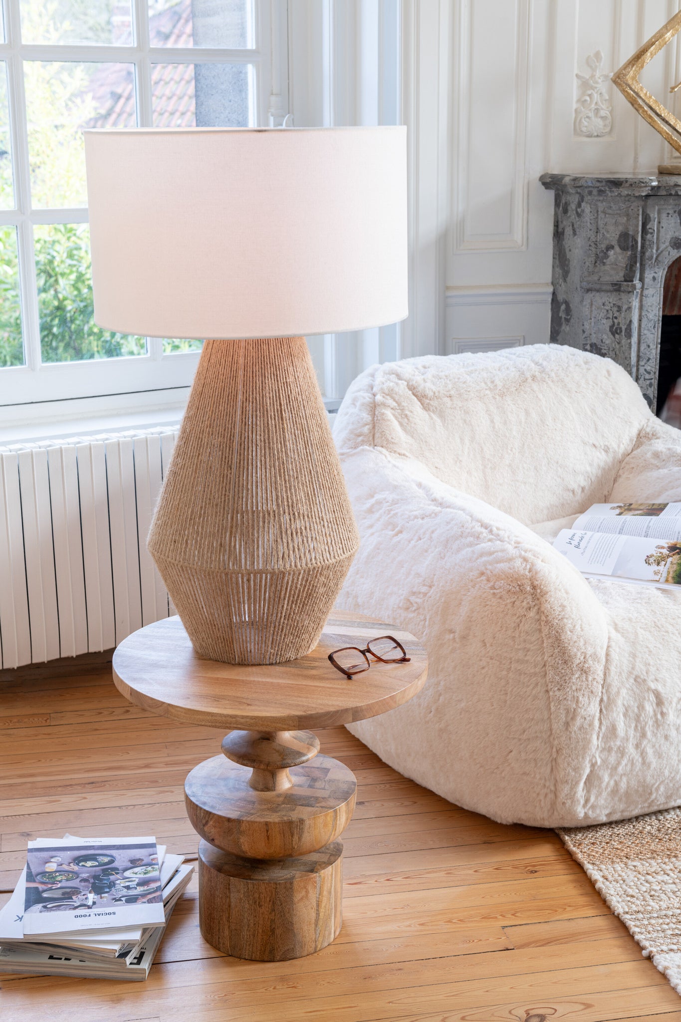 Tafellamp String Metaal/Jute Naturel