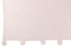 J-LINE PLAID POMPOM POLYESTER LIGHT PINK