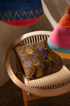 J-LINE KUSSEN PATROON CURVES/RONDEN STOFFEN MIX (SET VAN 2)