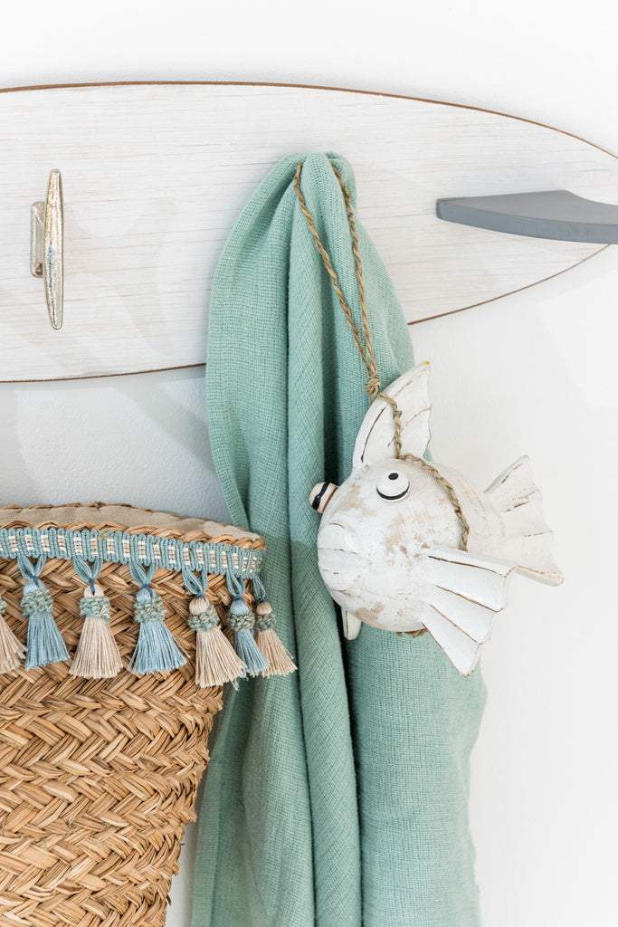 J-LINE STRANDTAS KWASTJES BLAUW/BEIGE – RIET NATUREL