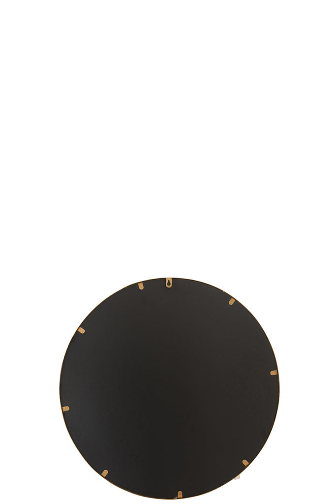 J-LINE RONDE SPIEGEL AURORA IJZER/GLAS GOUD KLEIN