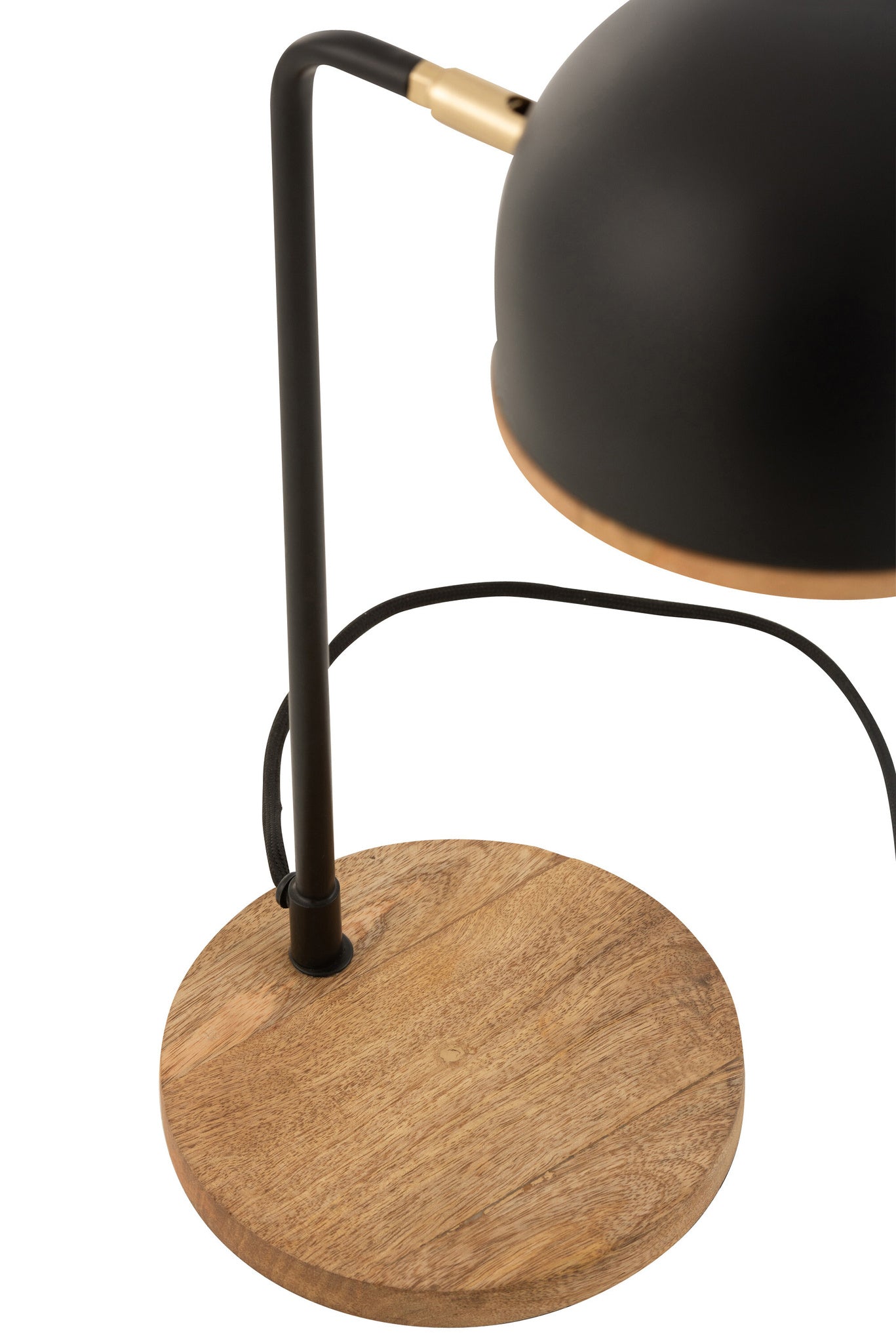 Tafellamp Evy Ijzer/Hout Zwart/Naturel