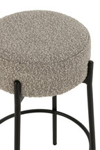 J-LINE BARKRUK BOUCLÉ TRIPLEX/POLYESTER GRIJS/ZWART
