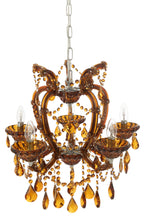 Antieke glazen kroonluchter plafondlamp bruin