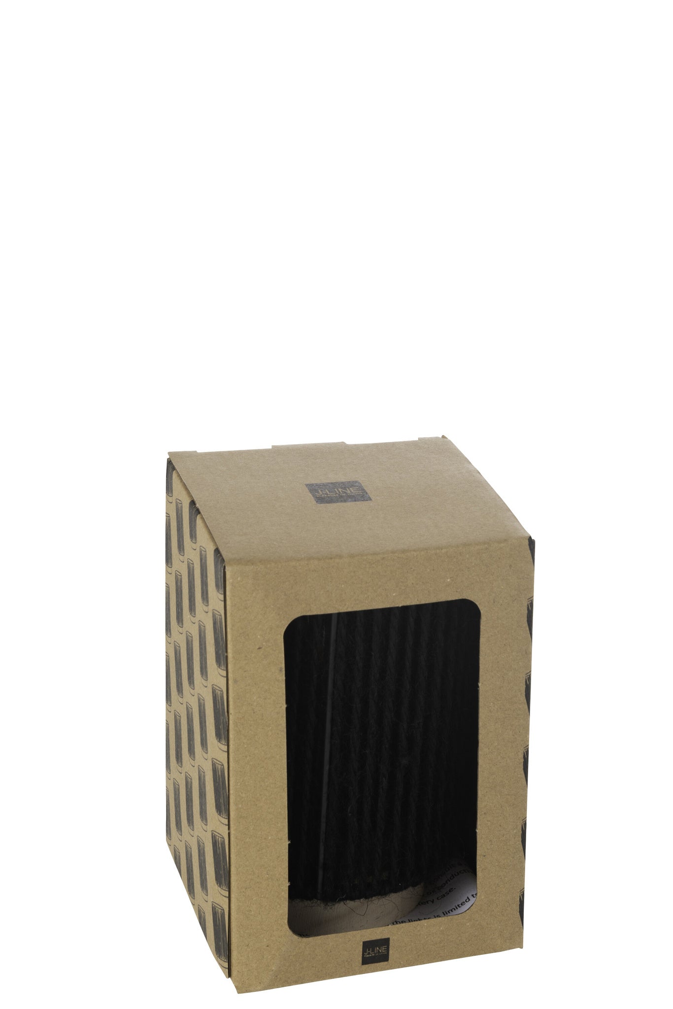 Tafellamp LED cilindrisch metaal/katoen zwart klein