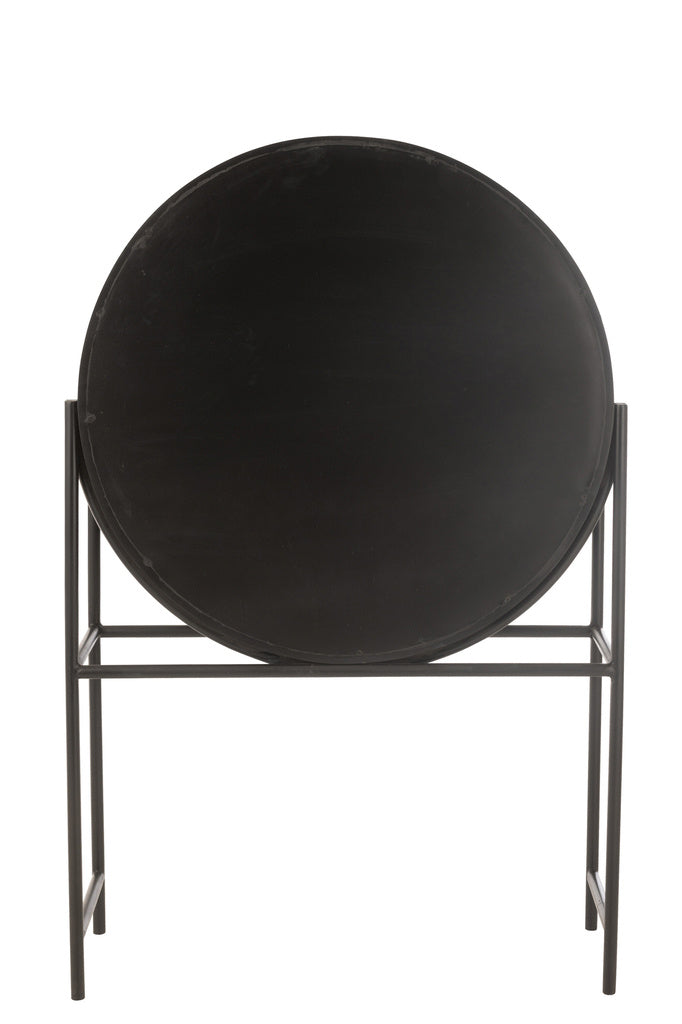 J-LINE BARKAST SHANIL GERECYCLEERD HOUT/MDF ZWART