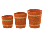 J-LINE GEURKAARS BASKET WAX – ORANJE LARGE 75H