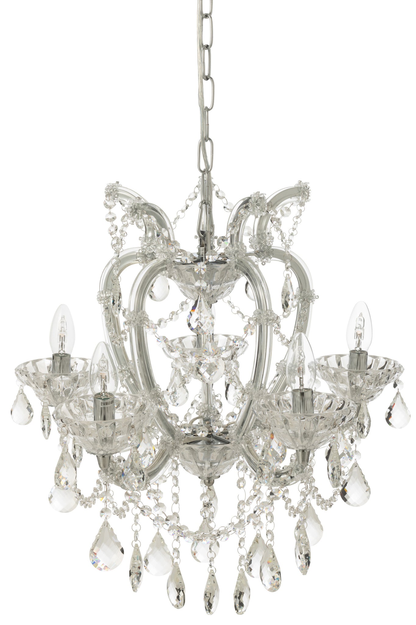 Plafondlamp kroonluchter antiek doorzichtig glas