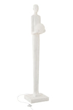 Vloerlamp figuur polyresin wit