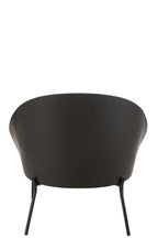 Loungefauteuil Lone Hout/Metaal Zwart/Grijs