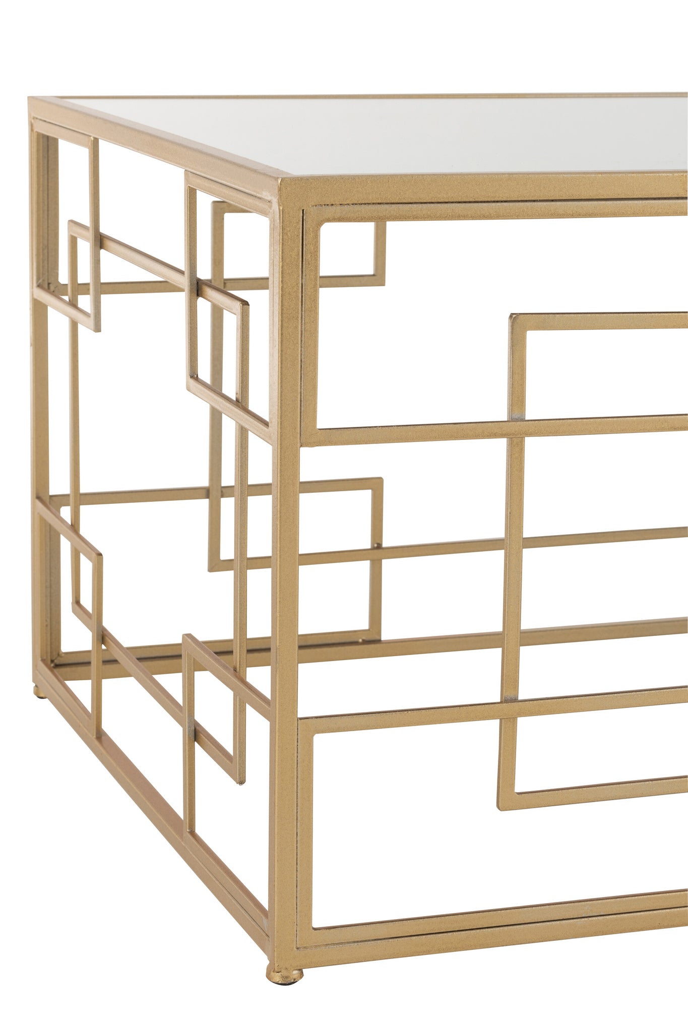 Salontafel Lines Metaal/Glas Goud