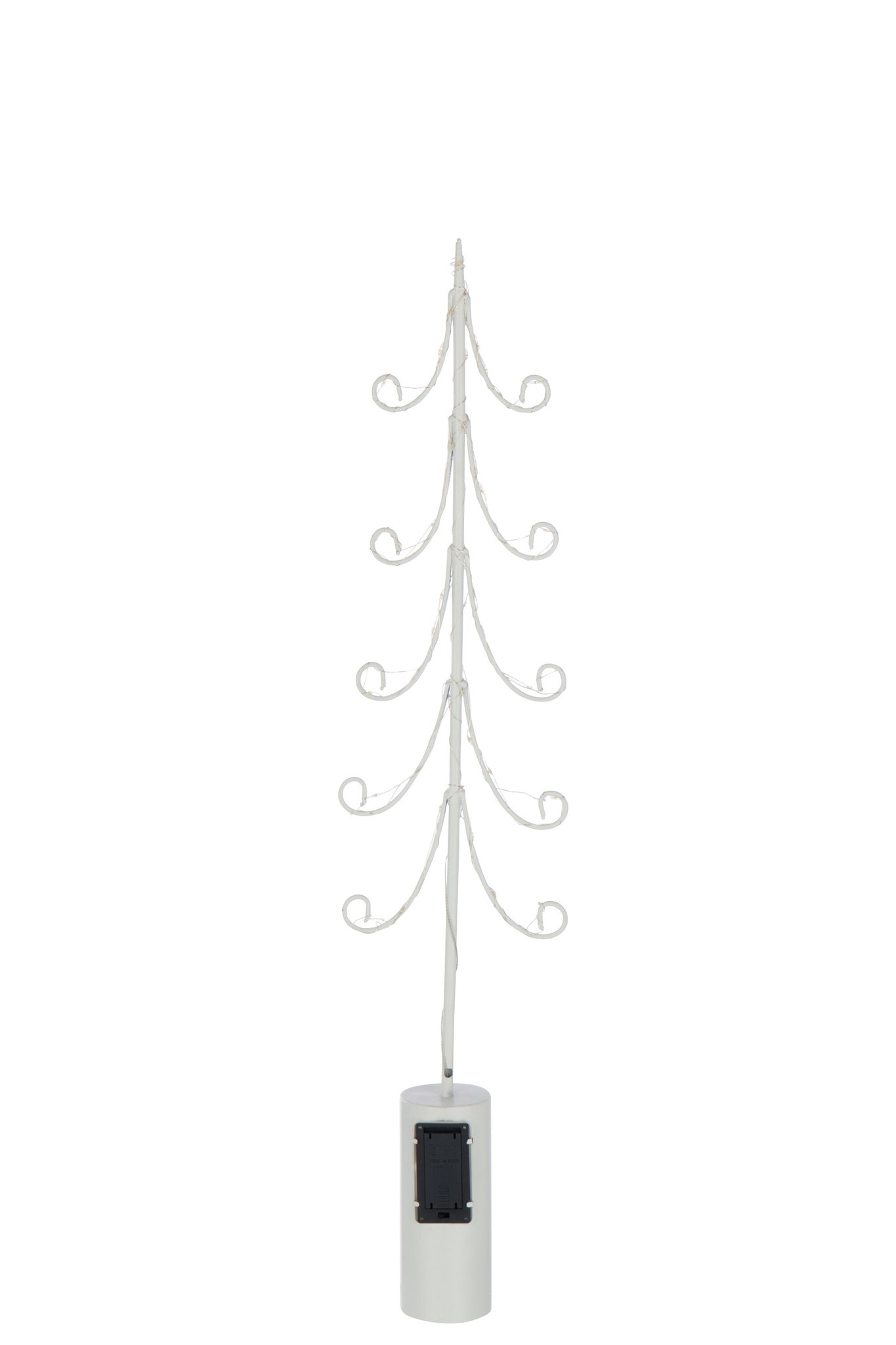 J-LINE BOOM LED CILINDER VOET IJZER WIT GROOT