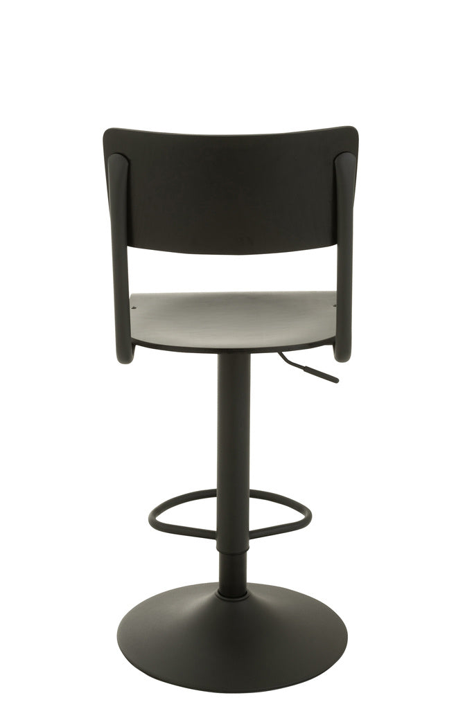 J-LINE BARKRUK – HOUT/METAAL – ZWART – INDUSTRIEEL DESIGN