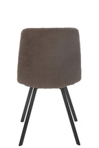 Eetkamerstoel Clark Metaal/Polyester Bruin