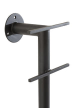 J-LINE SPIEGEL + PLANK WAND MARMER/IJZER/GLAS WIT/ZWART
