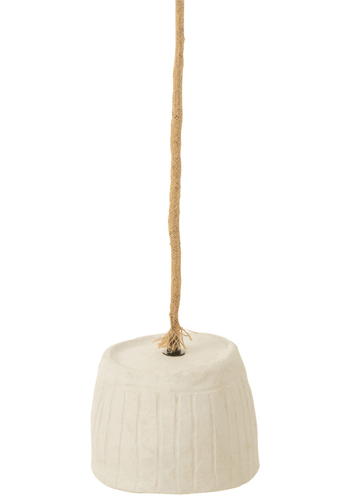 J-LINE HANGLAMP CUP PAPIER-MÂCHÉ WIT SMALL