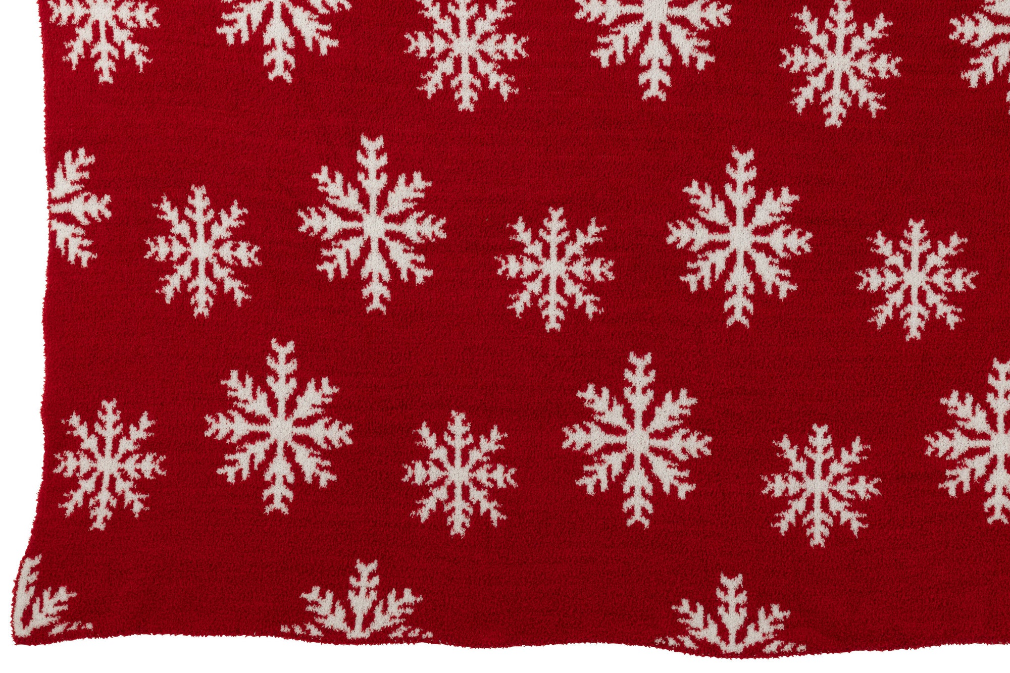 Dekentje Sneeuwvlokken Polyester Rood/Wit