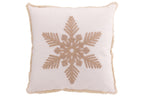 Kussen Sneeuwvlok Katoen Wit/Beige