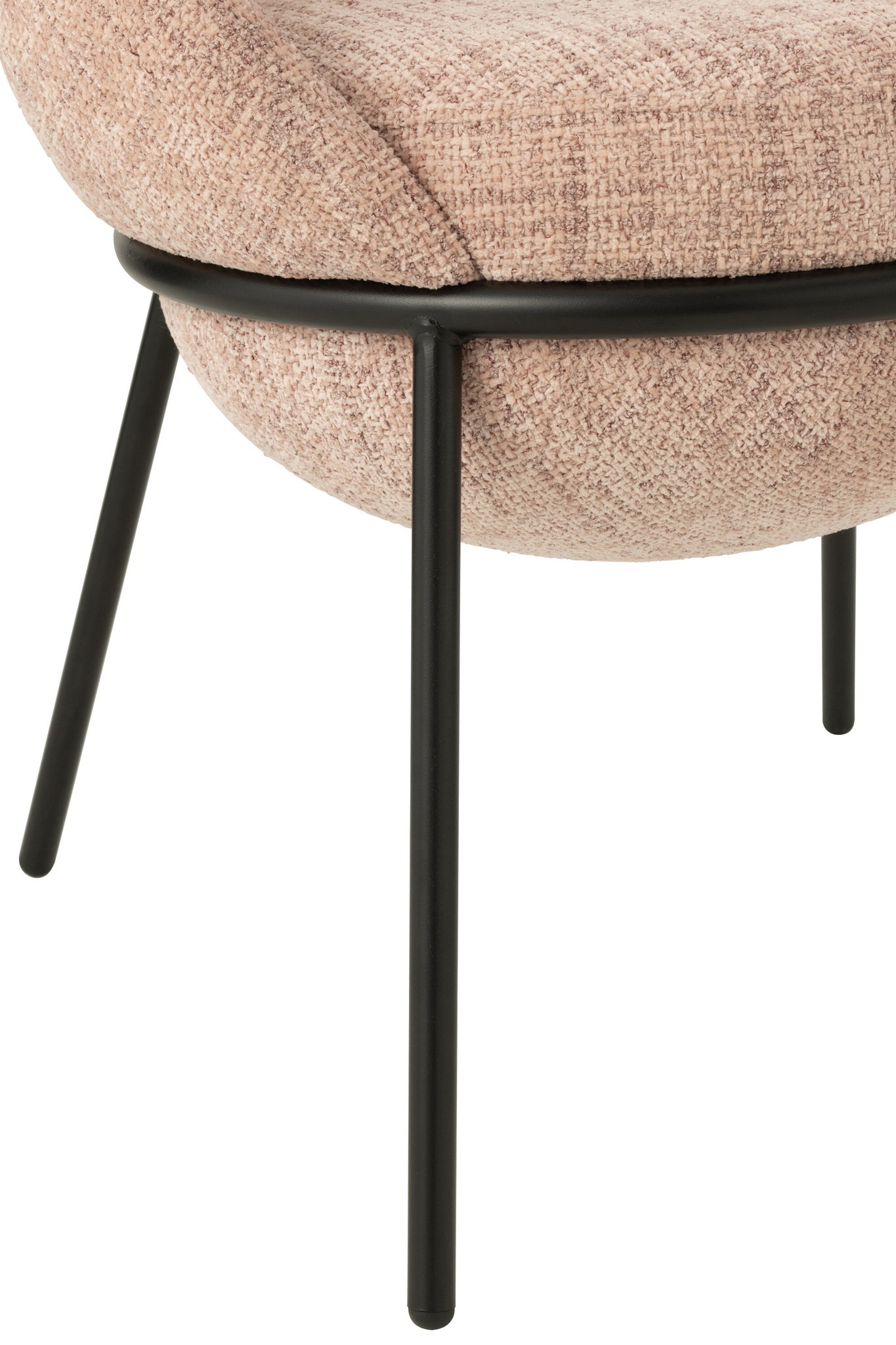 Eetkamerstoel Eetkamerstoel met ijzeren poten ijzer lichtroze/zwart